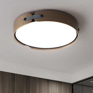 Rondale Scandinavian Leather Strapped Wooden Ceiling Lamp