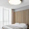 Rondale Scandinavian Leather Strapped Wooden Ceiling Lamp - nice bedroom lamp