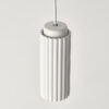 Elina Cylinder Pendant Lamp closeup white