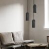 Elina Cylinder Pendant Lamp triple black