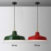 Elkano Modern Industrial Chic Pot-Lid Pendant Lamp - dimensions