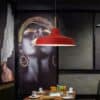 Elkano Modern Industrial Chic Pot-Lid Pendant Lamp - dining lamp