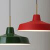 Elkano Modern Industrial Chic Pot-Lid Pendant Lamp - dual lights