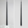 Juanpablo Slim Tube Pendant Lamp black lit and unlit