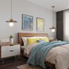 Kipstarno Wood Plate Pendant Lamp bedside light