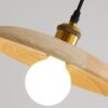 Kipsteeno Wood Shade Pendant Lamp bottom lamp