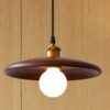 Kipsteeno Wood Shade Pendant Lamp dark wood