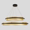 Lanuda Round Ring Grid Frame Pendant Light double ring