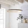 Lanuda Round Ring Grid Frame Pendant Light wabi sabi lamp