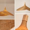 Madhada Bamboo Weave Straw Hat Pendant Lamp details