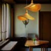 Madhada Bamboo Weave Straw Hat Pendant Lamp dining