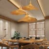 Madhada Bamboo Weave Straw Hat Pendant Lamp living room lighting