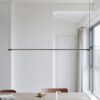 Reondar Slim Sleek Tube Linear Pendant Lamp study light