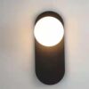 Aalberg Modern Oval Candlelight Wall Lamp - black wall lamp