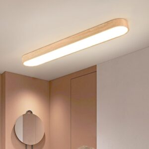 Ainoxel Wooden Flush Mount Ceiling Light - living room ceiling lamp