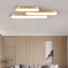 Ainoxel Wooden Flush Mount Ceiling Light - office ceiling lamp