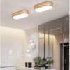 Ainoxel Wooden Flush Mount Ceiling Light - studio ceiling lamp