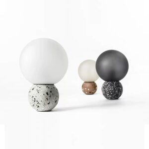Benhenn Round Ball Shade Terrazzo Table Lamp - terrazzo table lamp
