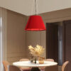 Cruharr Crosshairs Stitched Velvety Pendant Lamp - dining room