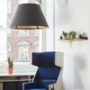 Cruharr Crosshairs Stitched Velvety Pendant Lamp - office