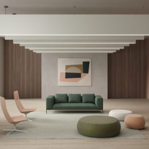 Crulibbo Modern Felt Linear Pendant Lamp - office hall pendant light