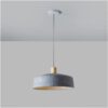 Cruutona Wide Felt Wooden Dome Pendant Lamp - grey pendant lamp