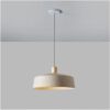 Cruutona Wide Felt Wooden Dome Pendant Lamp - yellow beige pendant lamp