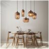 Emblari Scandinavian Glass Jar Pendant Lamp - dining table pendant lamp