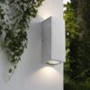 Ernarj Rectangular Twin Shine Cement Wall Lamp - garden cement lamp