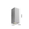 Ernarj Rectangular Twin Shine Cement Wall Lamp - large cement lamp