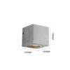 Ernarj Rectangular Twin Shine Cement Wall Lamp - small wall lamp