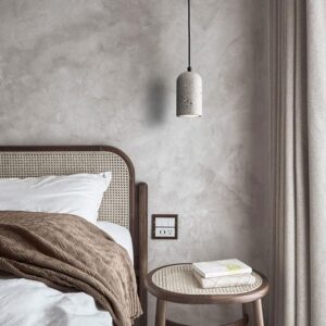 Esbenri Terrazzo Dome Pendant Lamp - bedside white pendant