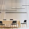 Eyvindur Linear Line And Thin Sheet Pendant Lamp - dining room