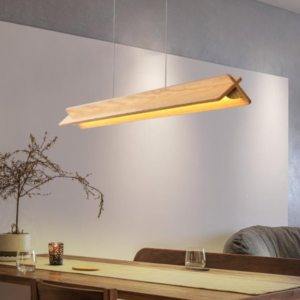 Faylinda Wooden Linear Pendant Lamp - living room pendant lamp