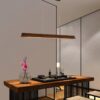 Faylinda Wooden Linear Pendant Lamp - office pendant lamp