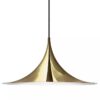 Gusti Modern Sleek Trumpet Pendant Lamp - gold pendant
