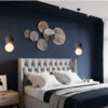 Heino Round Cement Ball Pendant Lamp - bedroom pendant lamp