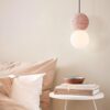 Heino Round Cement Ball Pendant Lamp - bedside pendant lamp