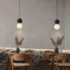 Heino Round Cement Ball Pendant Lamp - cafe pendant lamp