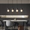 Heino Round Cement Ball Pendant Lamp - dining table pendant lamp