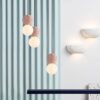 Heino Round Cement Ball Pendant Lamp - hallway pendant lamp