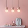 Heino Round Cement Ball Pendant Lamp - parlor pendant lamp