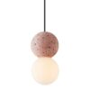 Heino Round Cement Ball Pendant Lamp - pink pendant lamp