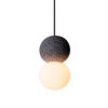 Heino Round Cement Ball Pendant Lamp - round black pendant