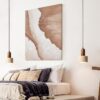 Holmlund Wabi-Sabi Travertine Stone Pendant Lamp - bedroom