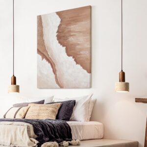 Holmlund Wabi-Sabi Travertine Stone Pendant Lamp - bedroom
