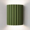 Jonsson Modern Coloured Grooves Wall Lamp - Green
