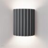 Jonsson Modern Coloured Grooves Wall Lamp - Grey