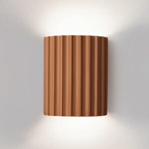 Jonsson Modern Coloured Grooves Wall Lamp - Red