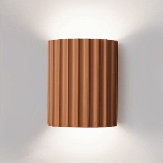 Jonsson Modern Coloured Grooves Wall Lamp - Red